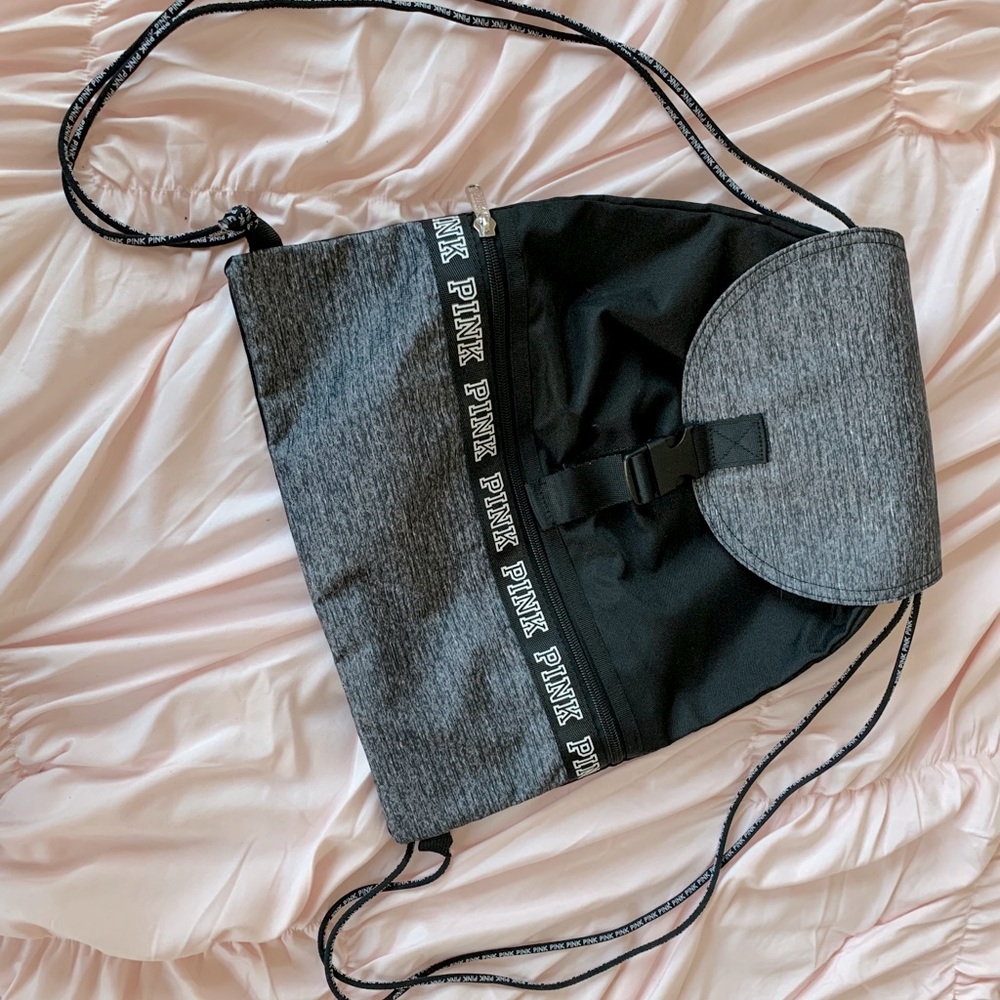 VS Pink Drawstring clasp close backpack